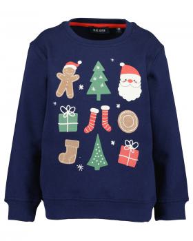 Sweater Weihnachten dunkelblau 128